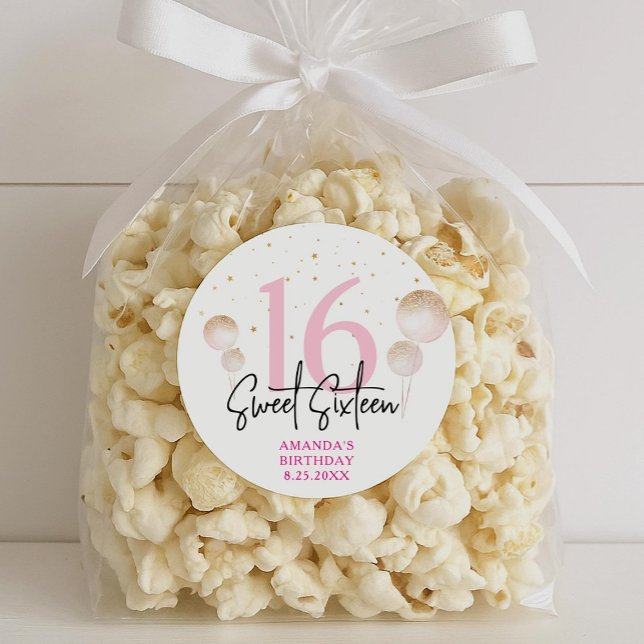 Sweet 16 Birthday Stickers for Favors, Gifts (Creator Uploaded)