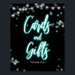 Sweet 16 Birthday Teal Neon Cards and Gifts Sign<br><div class="desc">Celebrate your special day in style with our Sweet 16 designs! Our neon-inspired design is sure to make a statement with its shades of pink and black. It's the perfect way to let everyone know you are turning 16!</div>