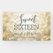 Sweet 16 Birthday Welcome Gold Glitter Lights
