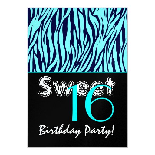 Zebra Stripe Party Invitations 7