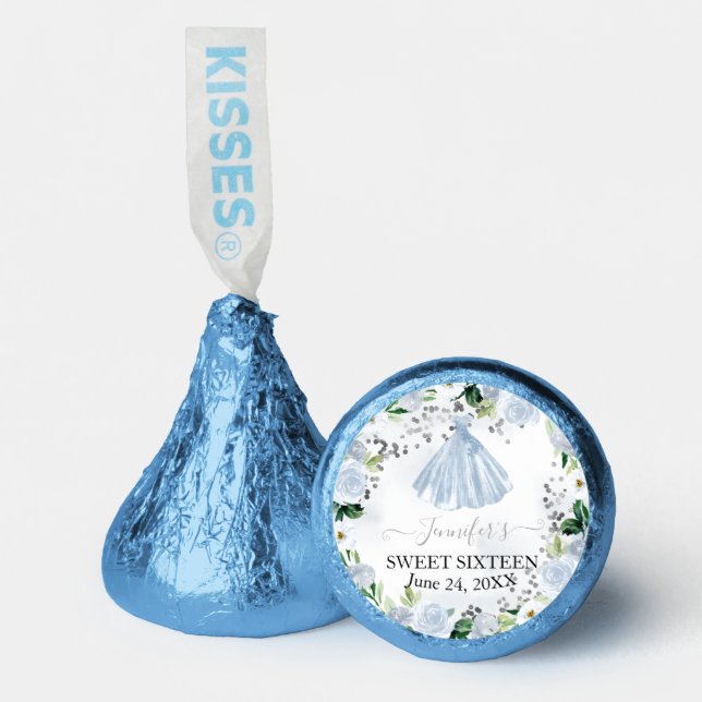 Sweet 16 Blue Floral Dress  Hershey®'s Kisses® (Front)