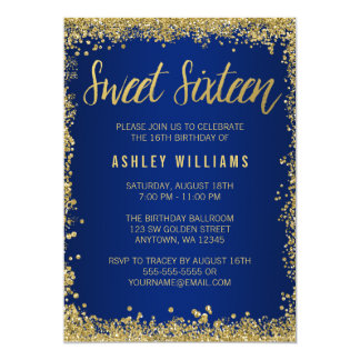 blue and gold invitations templates