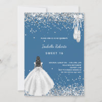 Sweet 16 blue white ballerina dress QR code