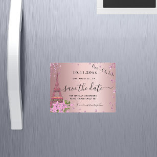 Sweet 16 blush pink paris save the date magnet