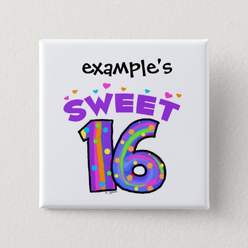 Sweet 16 button _ create your own