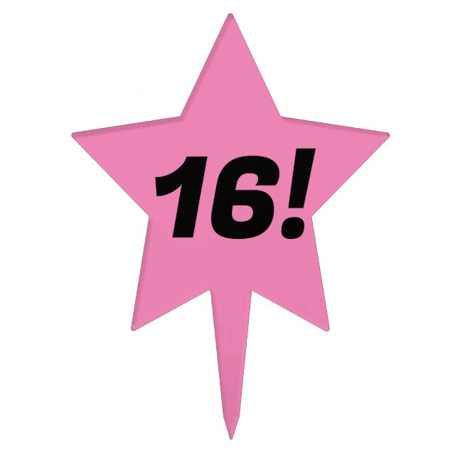 sweet 16  cake topper (Front)