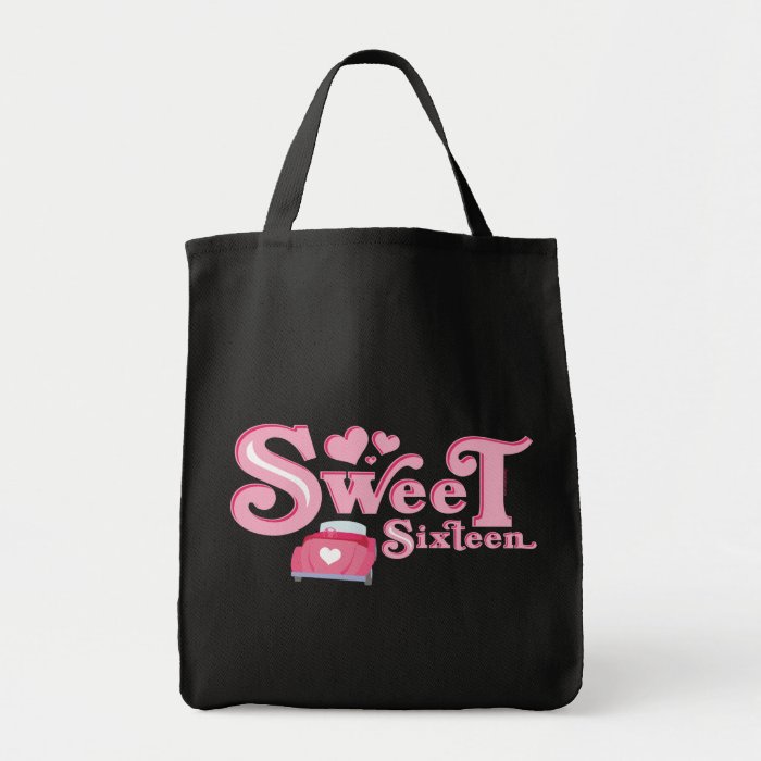 Sweet 16 Car Heart Tote Bag