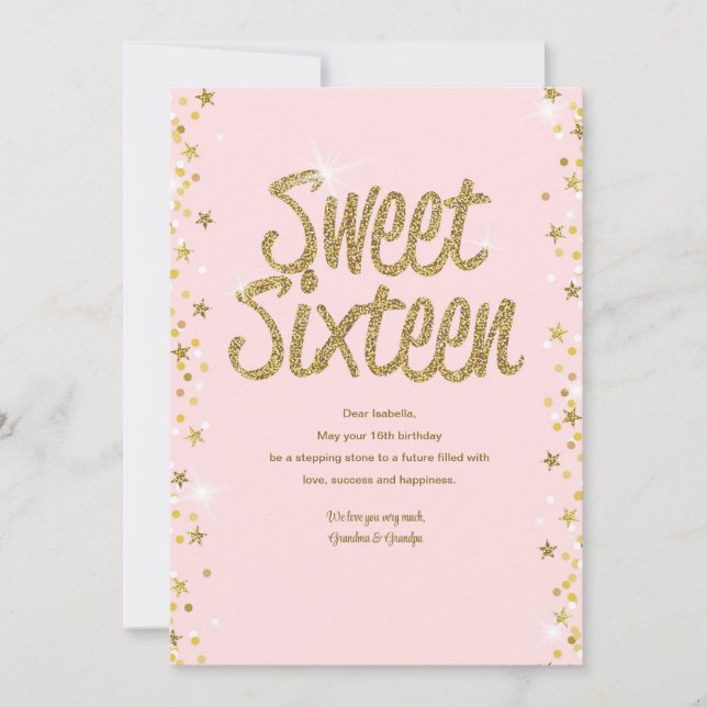 Sweet 16 Card (Front)