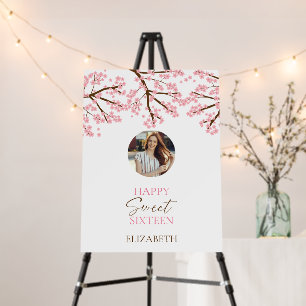 Sweet 16 Cherry Blossoms Birthday Spring Floral Foam Board
