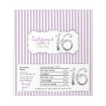 Sweet 16 Chocolate Candy Bar Wrappers Notepad at Zazzle