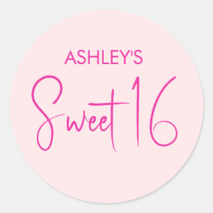 Sweet 16 classic round sticker