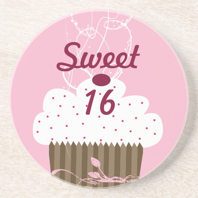 Sweet 16 Cupcake Coasters (Front)