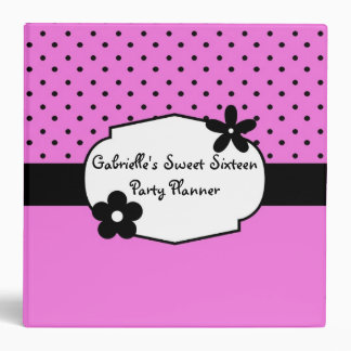 Sweet 16 Custom Birthday Party Planner 3 Ring Binder