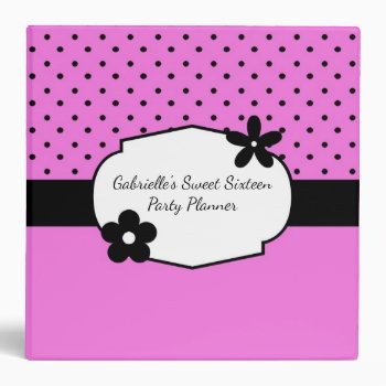 Sweet 16 Custom Birthday Party Planner Binder by Punk_Your_Party at Zazzle