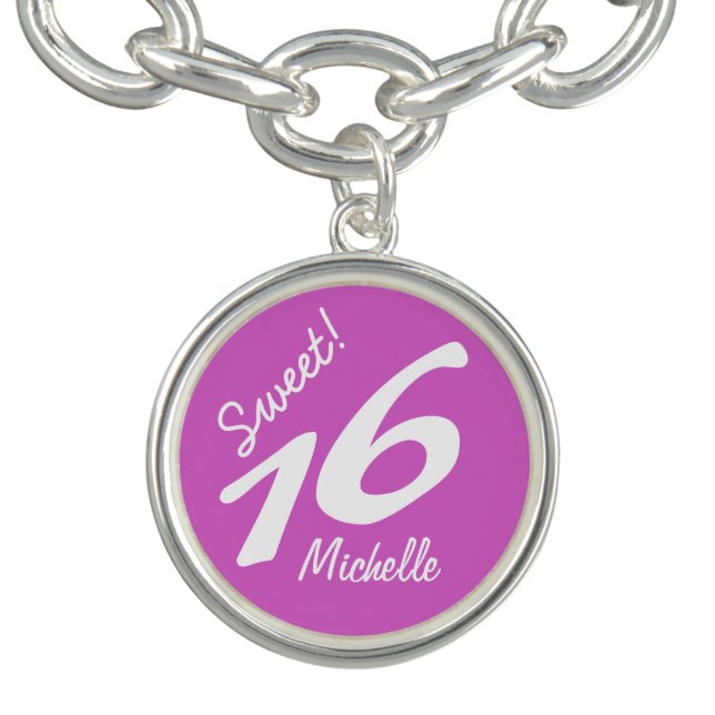 Sweet 16 custom bracelet / charm (Design)