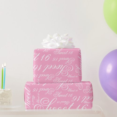 Sweet 16 Custom Color Wrapping Paper