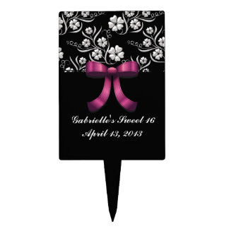 Sweet 16 Custom Elegant Birthday Cake Topper