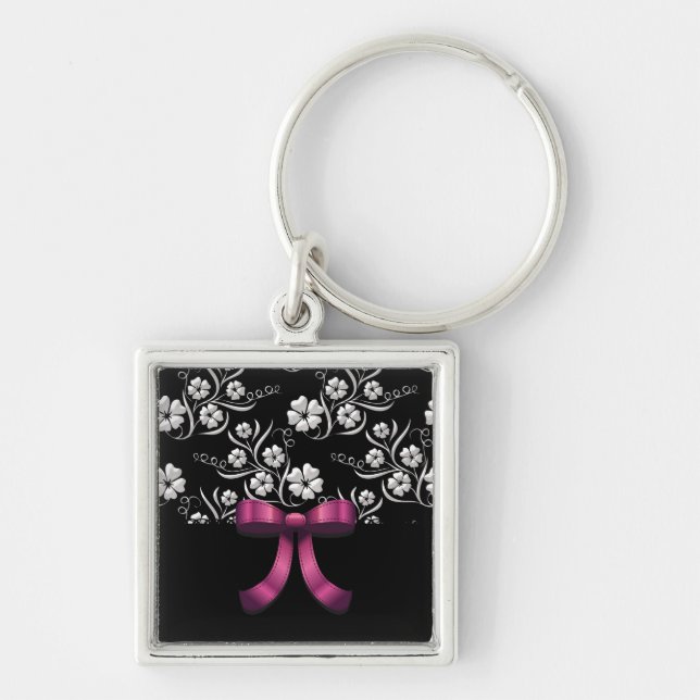 Sweet 16 Custom Elegant Birthday Keychain (Front)