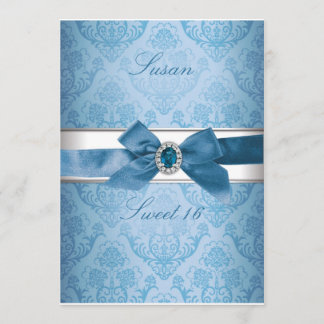Sweet 16 Elegant Invitation (Blue)