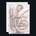 Sweet 16 Elegant & minimalist Photo 16th Birthday Invitation<br><div class="desc">Sweet 16 Elegant & minimalist Photo 16th Birthday Invitation</div>