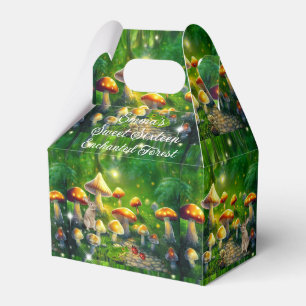 Sweet 16 Enchanted Forest Rabbits Frogs Mushroom Favor Boxes