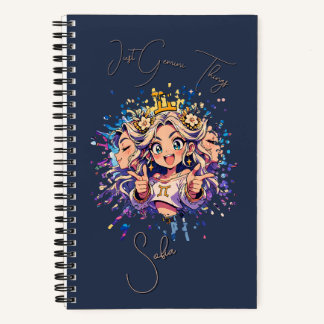 Sweet 16 Gemini Custom Name Notebook