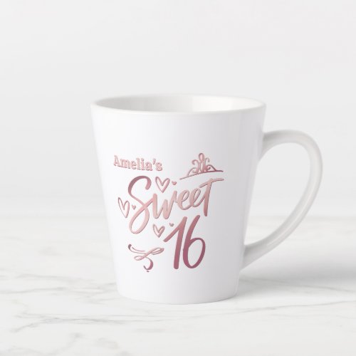 Sweet 16 Gift Latte Mug