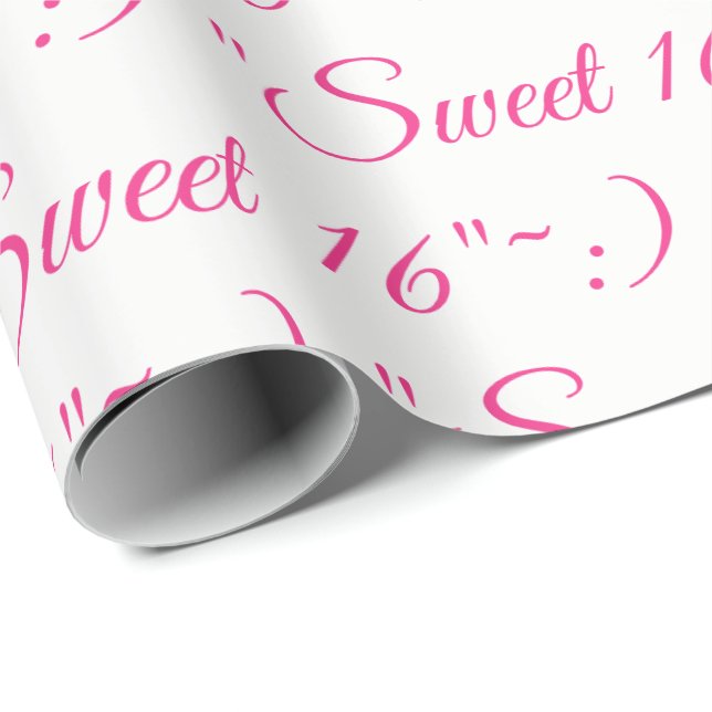 Sweet 16 Gift-Wrap Wrapping Paper (Roll Corner)