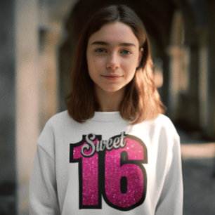 SWEET 16 GIRLS BIRTHDAY GLITTER T-Shirt Sweatshirt
