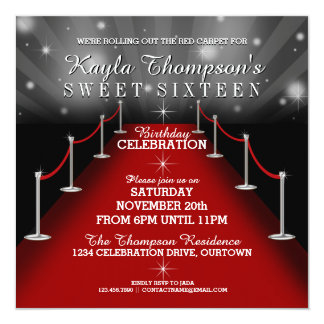 Red Carpet Invitations & Announcements | Zazzle