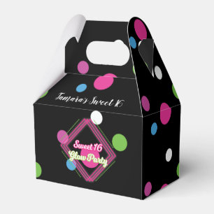 Sweet 16 Glow Party Candy Favor Box