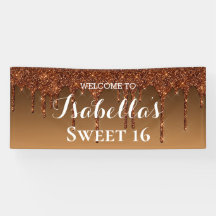 Sweet 16 | Gold Dripping Glitter