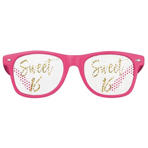 Sweet 16 Gold Foil Party Sunglasses