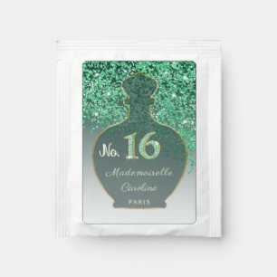 Sweet 16 Green Glitter Emerald Fragrance Tea Bag Drink Mix