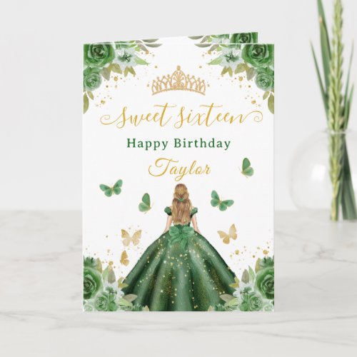Sweet 16 Green Princess Blonde Girl