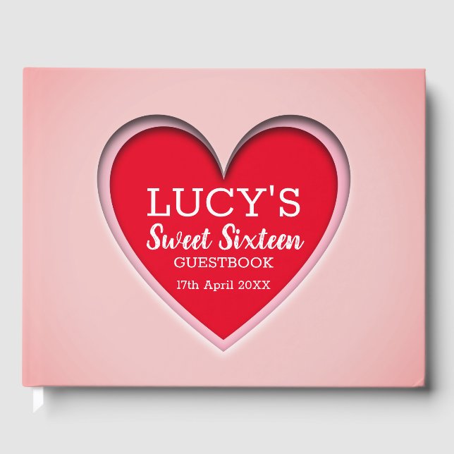 Sweet 16 guest book (Front)