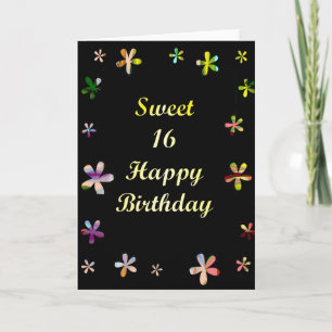 Sweet 16 Happy Birthday Card