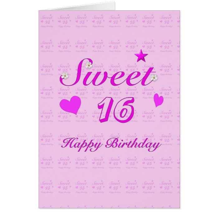 Sweet 16 Happy Birthday Card