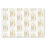 Sweet 16 Happy Birthday Gold Name and Age Tissue Paper