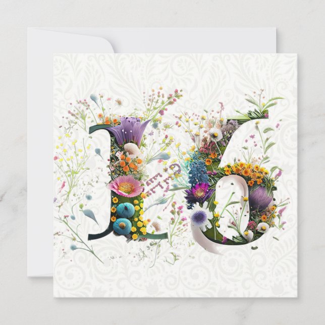 Sweet 16 Happy Birthday Wildflowers Text Card (Front)