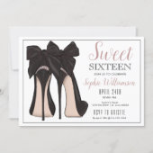Sweet 16 High Heel Birthday Invitation (Front)