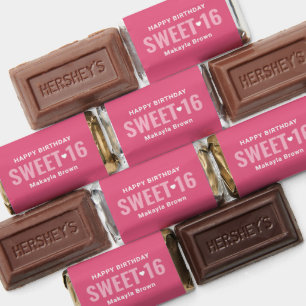 Sweet 16 Hot Pink Birthday Party Hershey's Miniatures