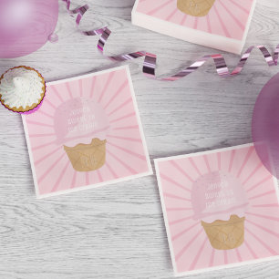 Sweet 16 Ice Cream Pink Birthday Party Napkins