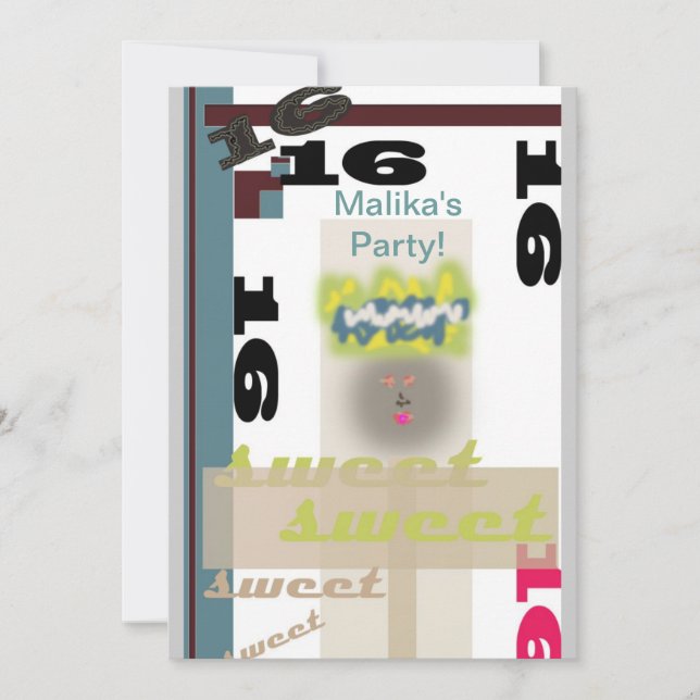 Sweet 16 invitation (Front)