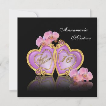 Sweet 16 Invitation Pink And Black by Irisangel at Zazzle
