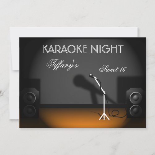 Sweet 16 karaoke night party Invitation