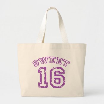 Sweet 16 Large Tote Bag by magarmor at Zazzle