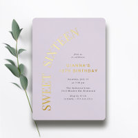 Sweet 16 | Lavender Purple & Gold Girl's Birthday
