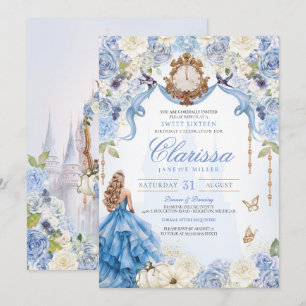 Sweet 16 Light Blue Royal Princess (V2) Elegant Invitation