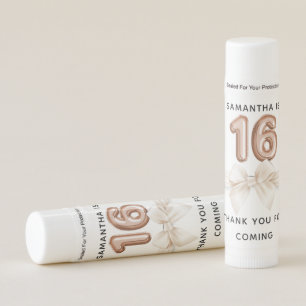 Sweet 16 Luxury Rose gold Balloons Birthday Lip Balm